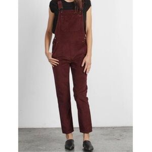 Mod Ref burgundy corduroy overalls